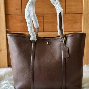 Coach Dark Brown Leather Tote